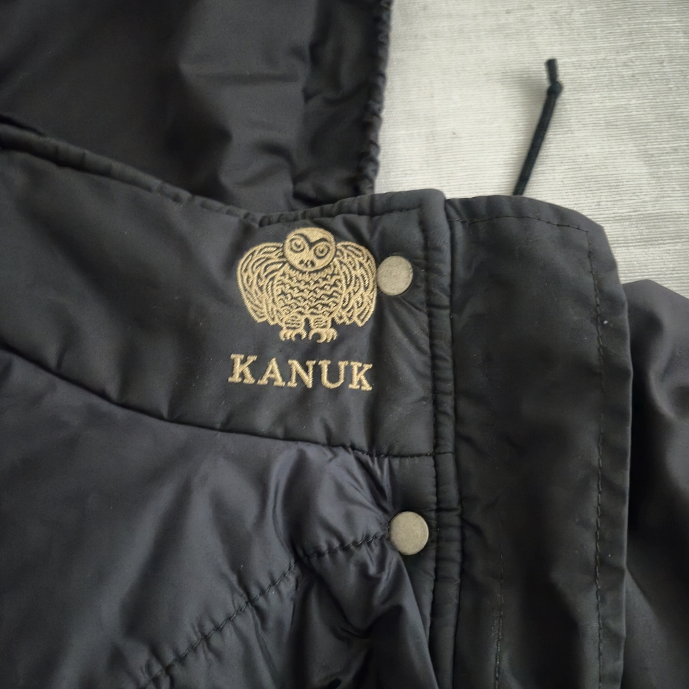 KANUK Parka,Black Hooded Winter Coat, Mid Lengthwith Bonus Kanuk Scarf,  S Large - Picture 2 of 12